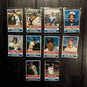 Vintage 1970s Hostess Baseball Cards Set of 10